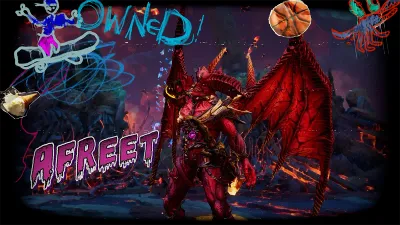 Afreet shown in the official Stupid Never Dies enemy gallery