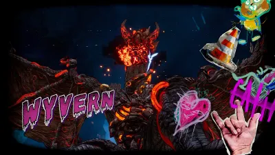 Wyvern shown in the official Stupid Never Dies enemy gallery